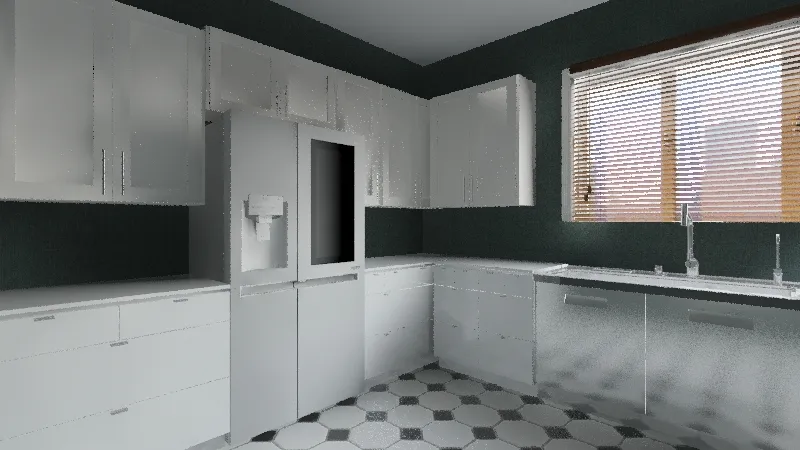 9 Alejandro Espinosa- U shape kitchen 3d design renderings