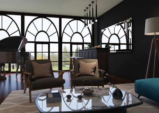 Classical Living room Design Rendering