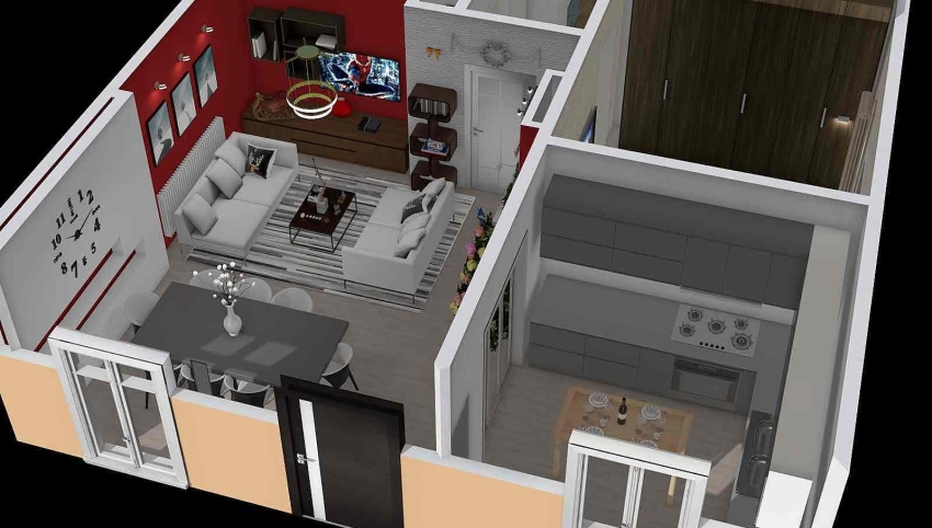 Appartamento Nuovo 3d design picture 101