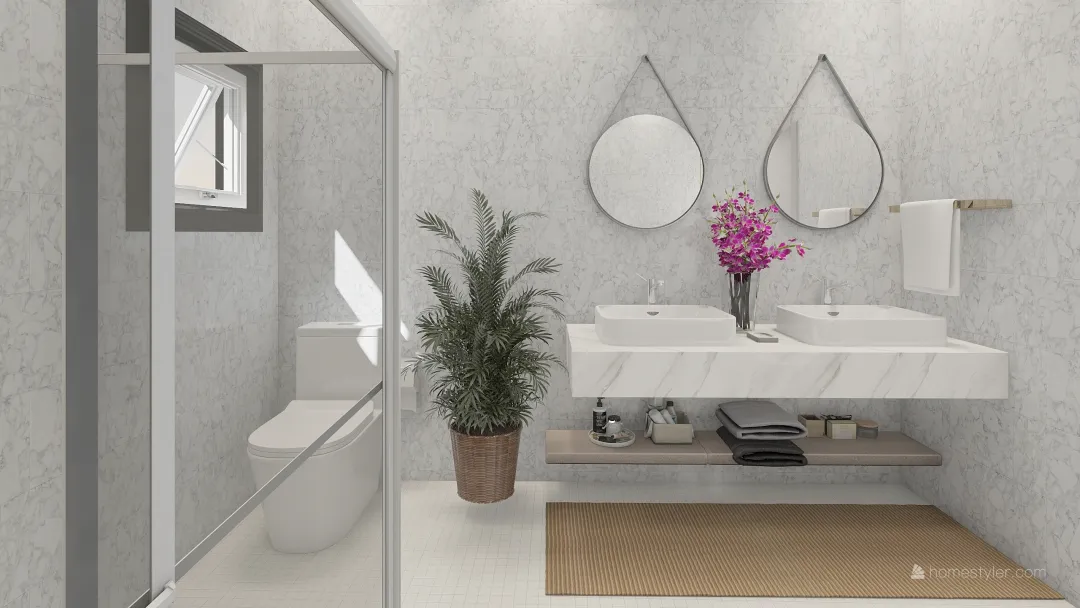 banheiro do casal 3d design renderings