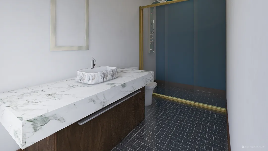 baño servidumbre 3d design renderings