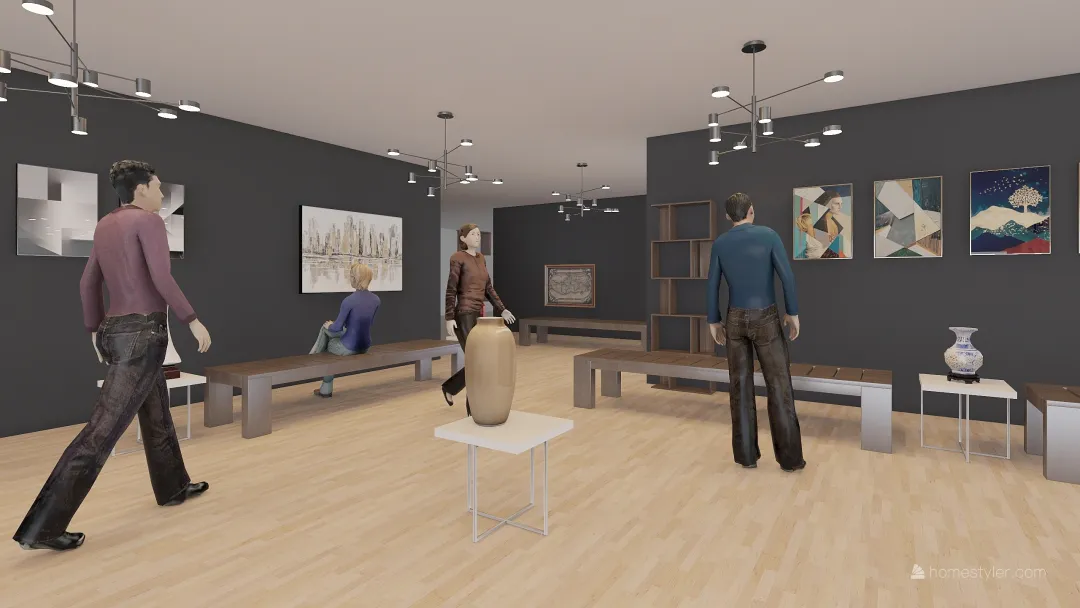 museum 3d design renderings