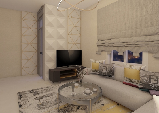 living room abo maya Design Rendering
