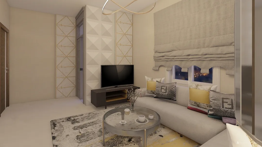 living room abo maya 3d design renderings
