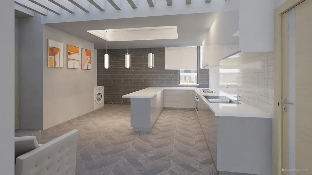 Kitchen new style 3d design renderings