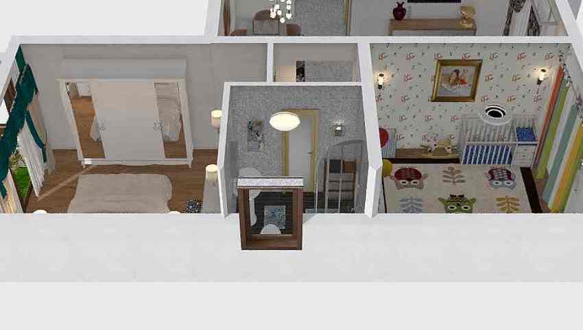 Modern Small Apartment 3d design picture 72.16