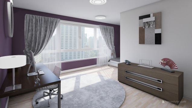 Purple Modern Bedroom