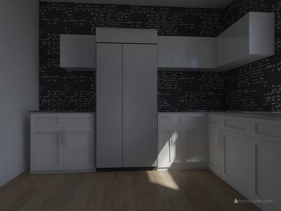 3 Robert Sewell U-shape kitchen 3d design renderings