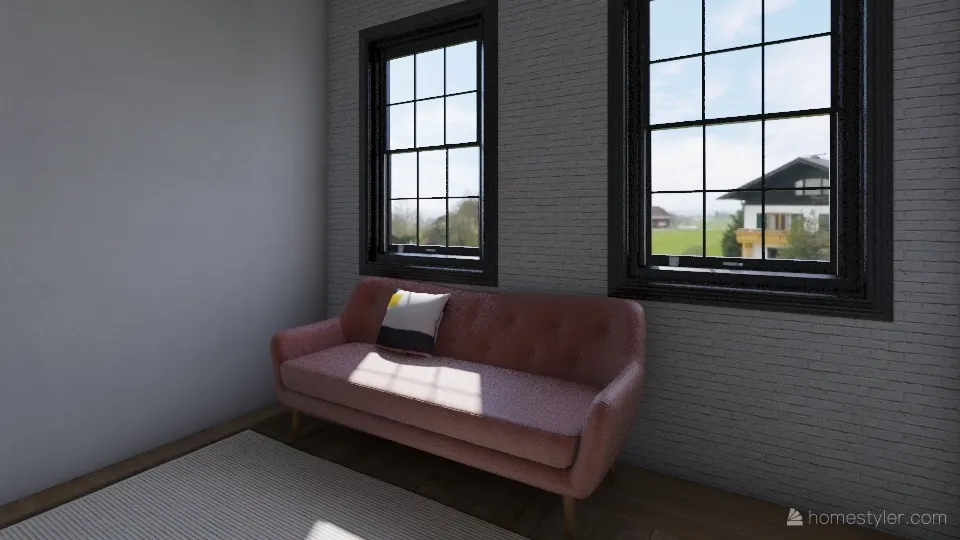 Retro Apartment 3d design renderings