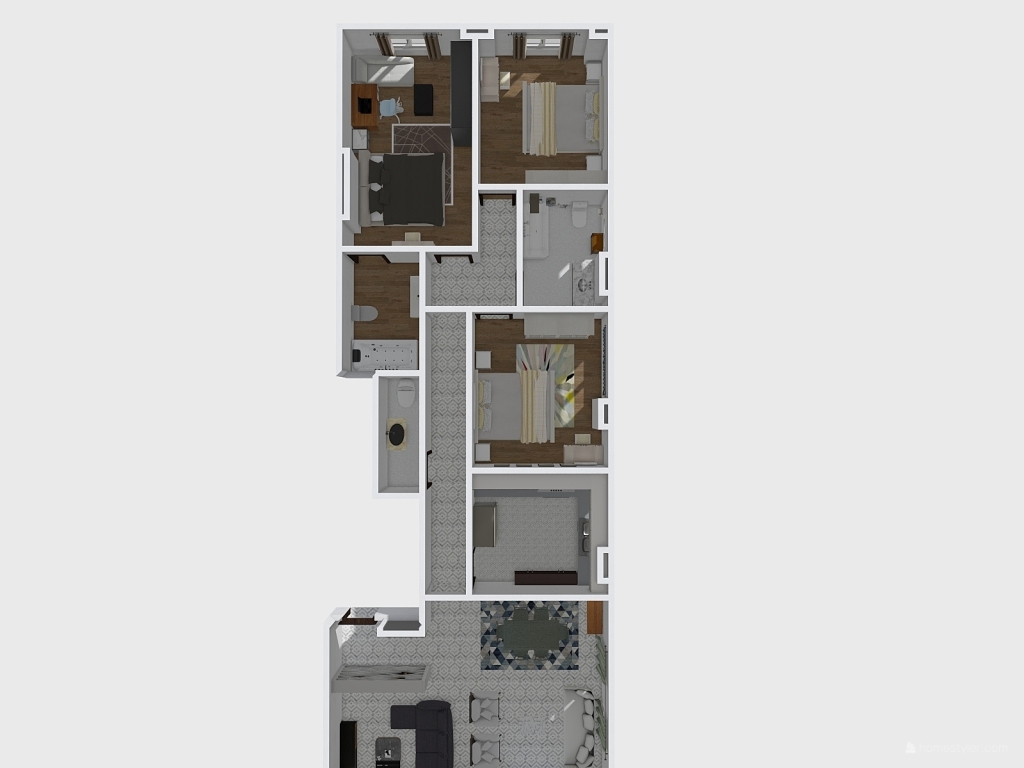 Dr Khaled Apartment 3d design renderings