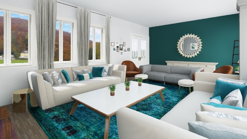 Padilla's Living Room Perfect for Sunday Funday! Interior Design Render