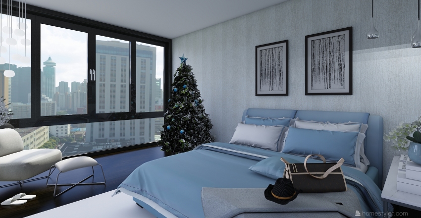 When you can't be home for Christmas Interior Design Render