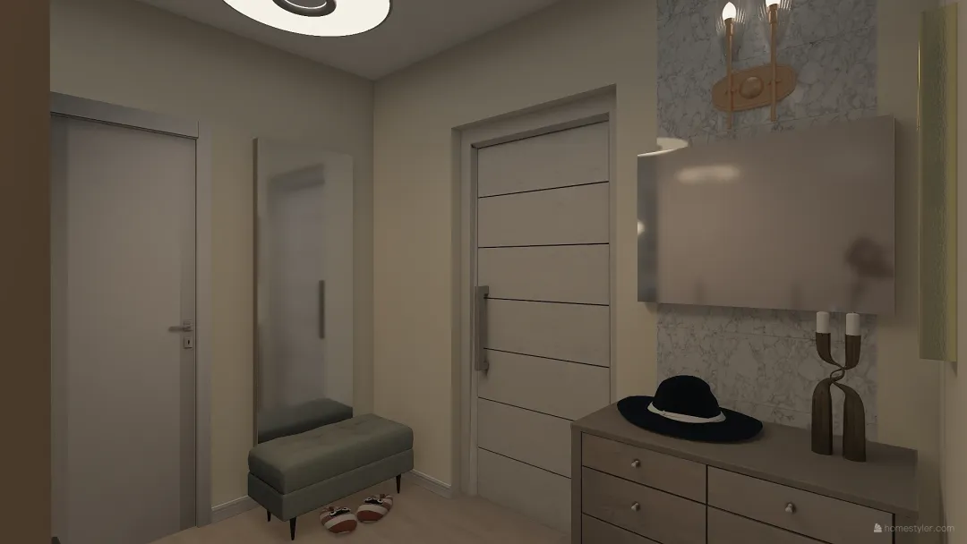Квартира однокомн 1 вариант 3d design renderings