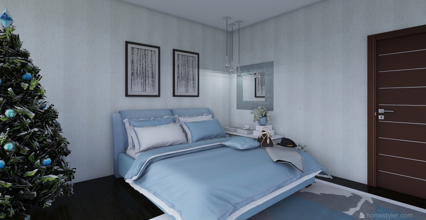 When you can't be home for Christmas Interior Design Render