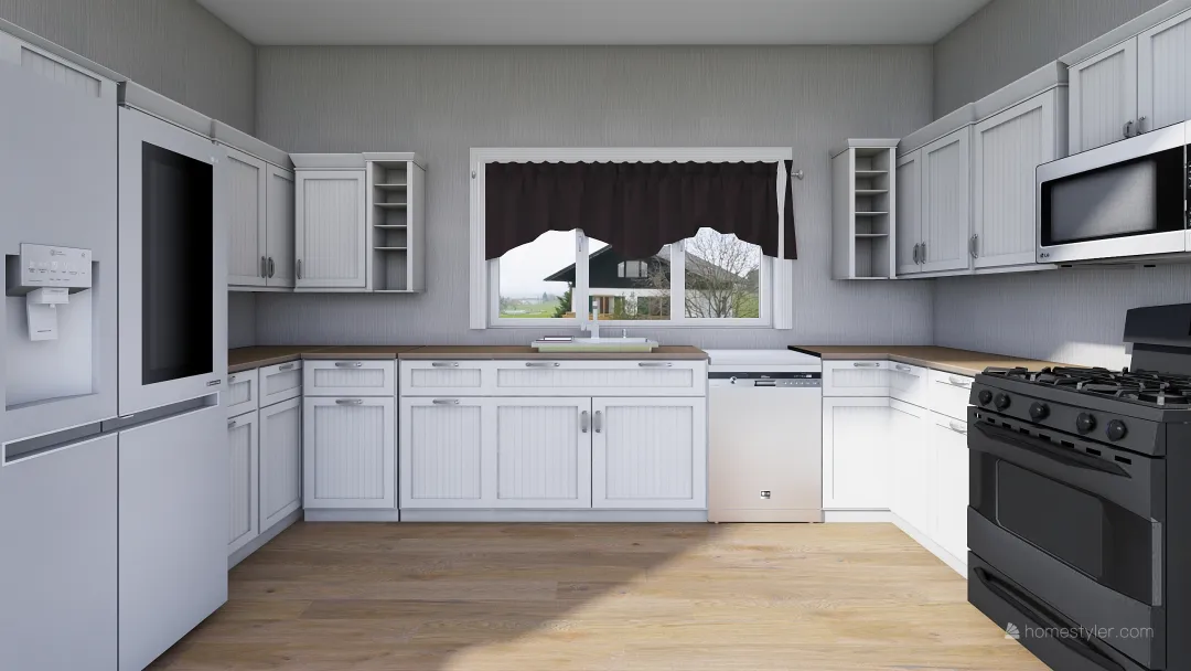 8 carlos diaz U-shape kitchen 3d design renderings