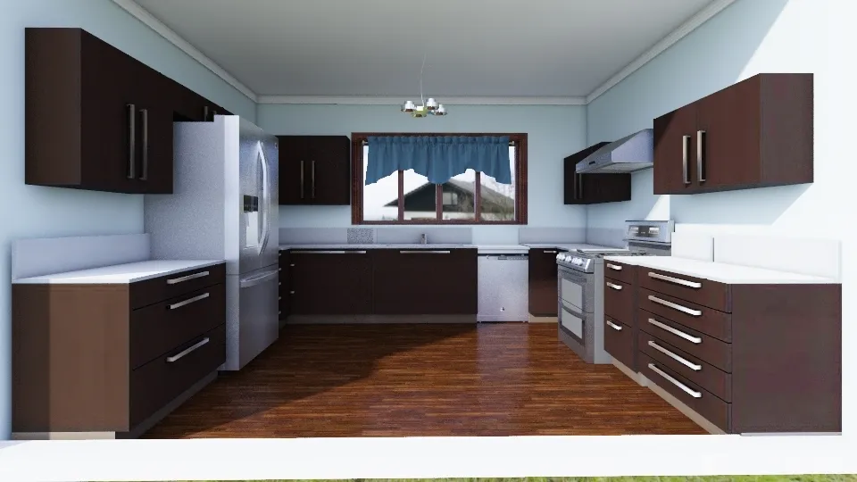 8 Shakira Padilla U-Shaped Kitchen 3d design renderings