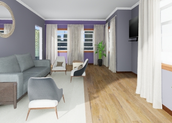 living room plan Design Rendering