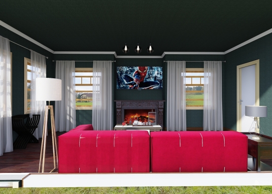 a- living room Design Rendering