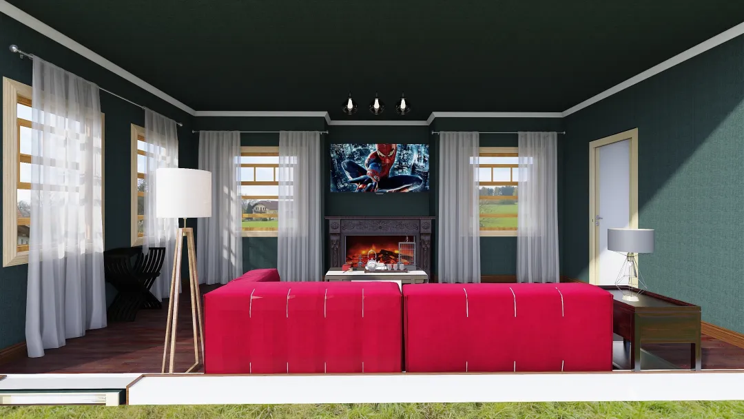 a- living room 3d design renderings