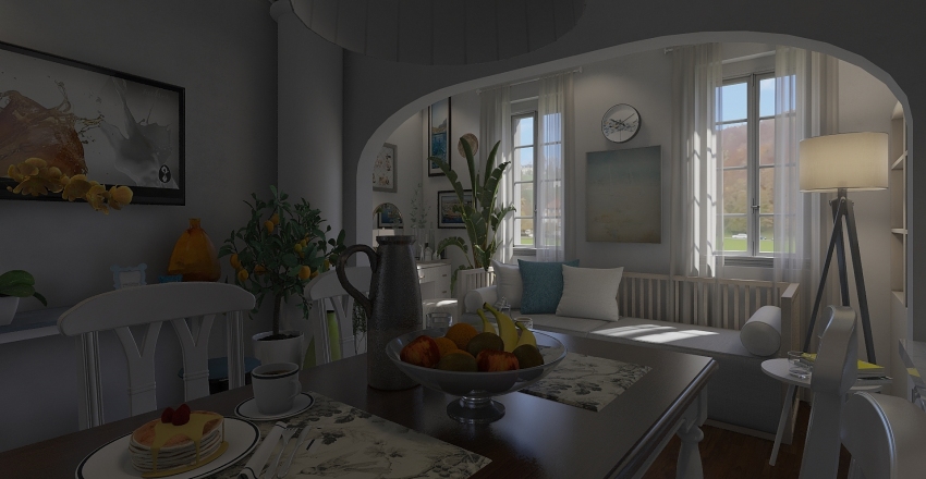 Greek Home for Love Interior Design Render