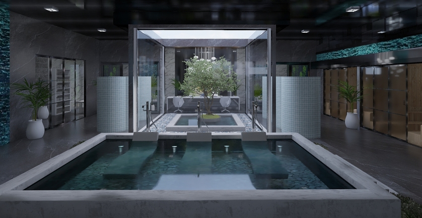 Spa de hotel de lujo 3d design renderings