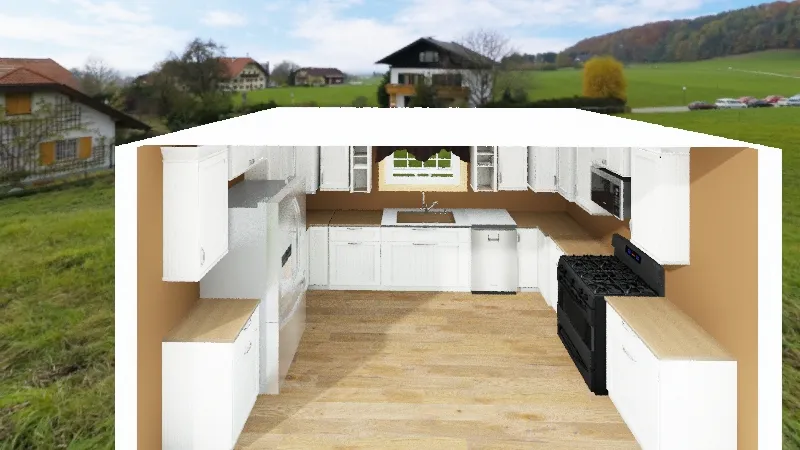 P.3 Jose Hernandez U-Shaped Kitchen 3d design renderings