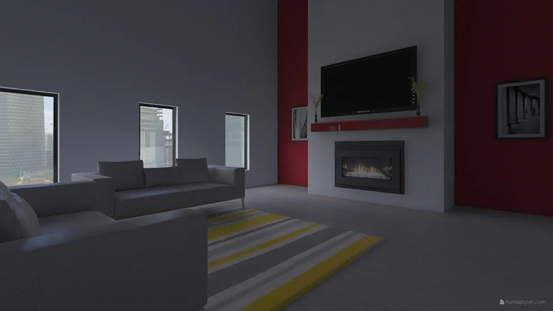 Jarod - Living Room 3d design renderings