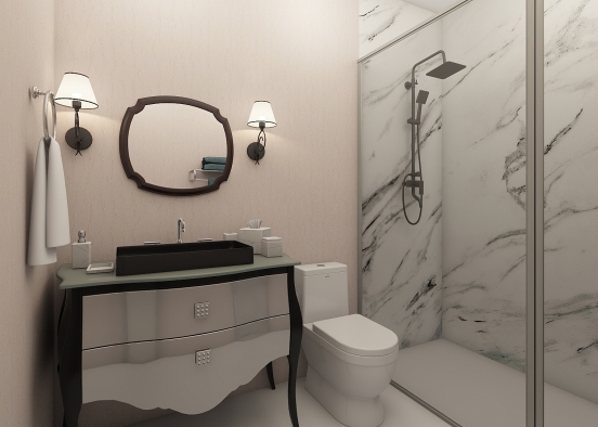 Banheiro Suíte Design Rendering