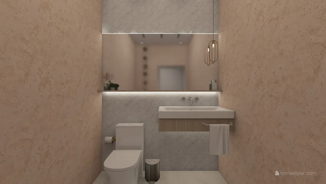 banheiro rose 3d design renderings