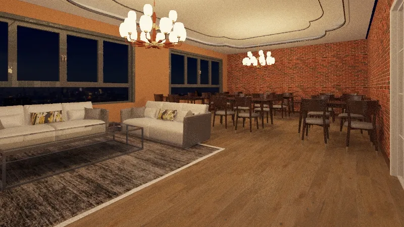 AVID Restaurant 3d design renderings