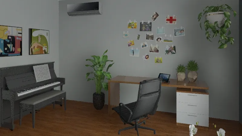 Sound Proof Home Office 3d design renderings