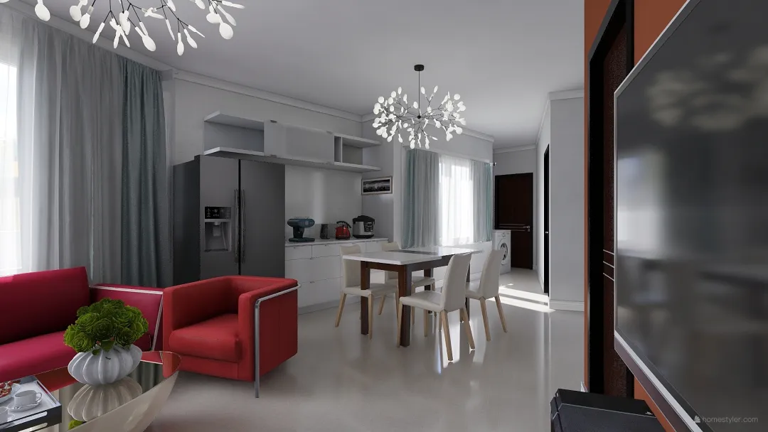 Asdhoo 3BR Apartment 3d design renderings