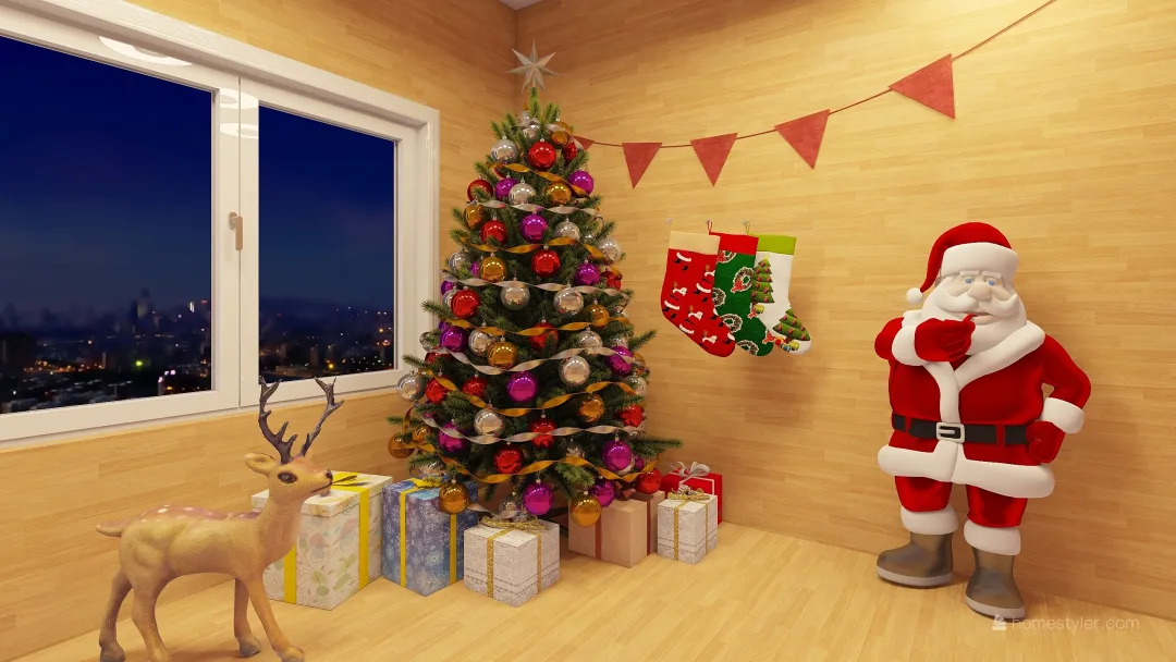 feliz navidad 3d design renderings