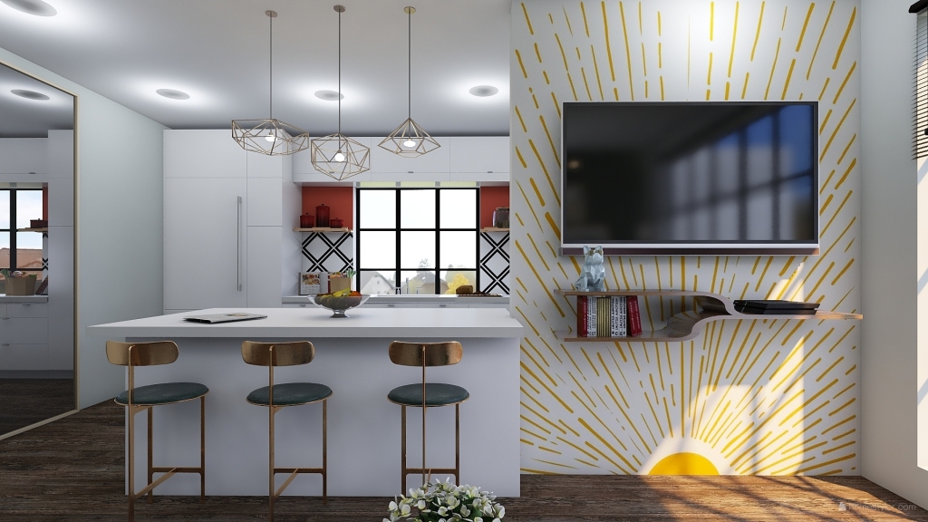Color Apartment 3d design renderings