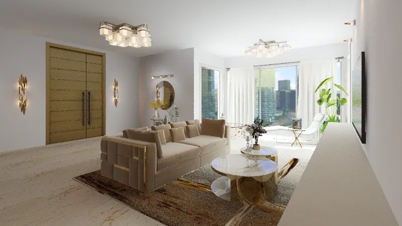 Apartamento de luxo 3d design renderings