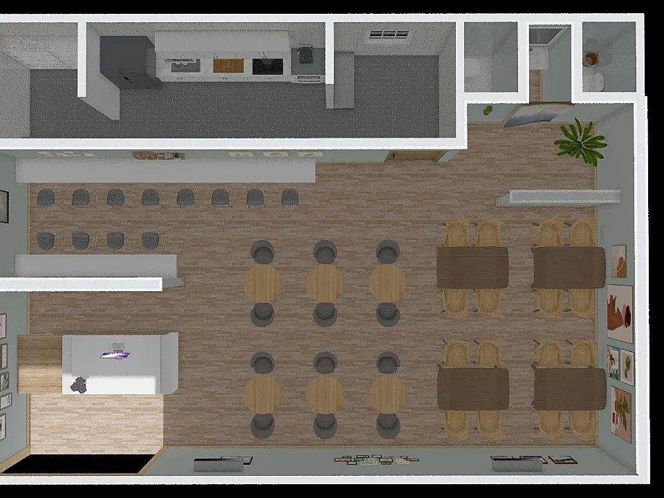 餐廳 3d design renderings