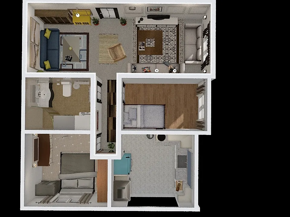 Small home 1 3d design renderings