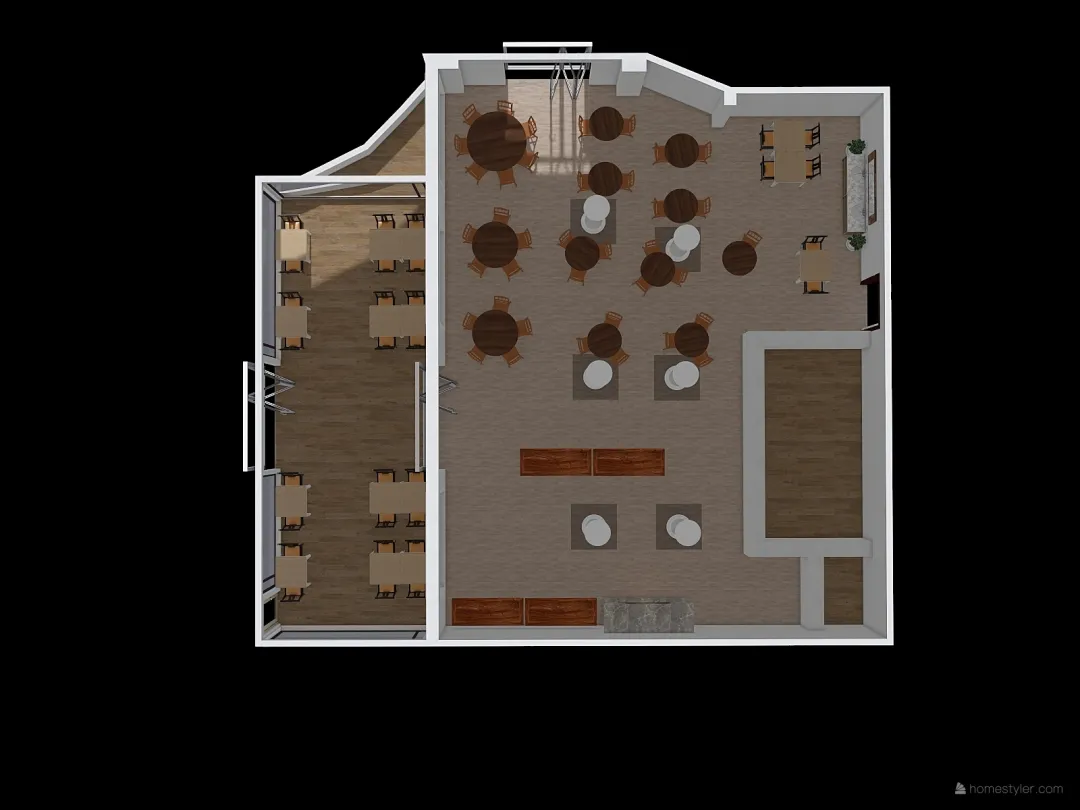 Reveillon - GranRestaurante 3d design renderings