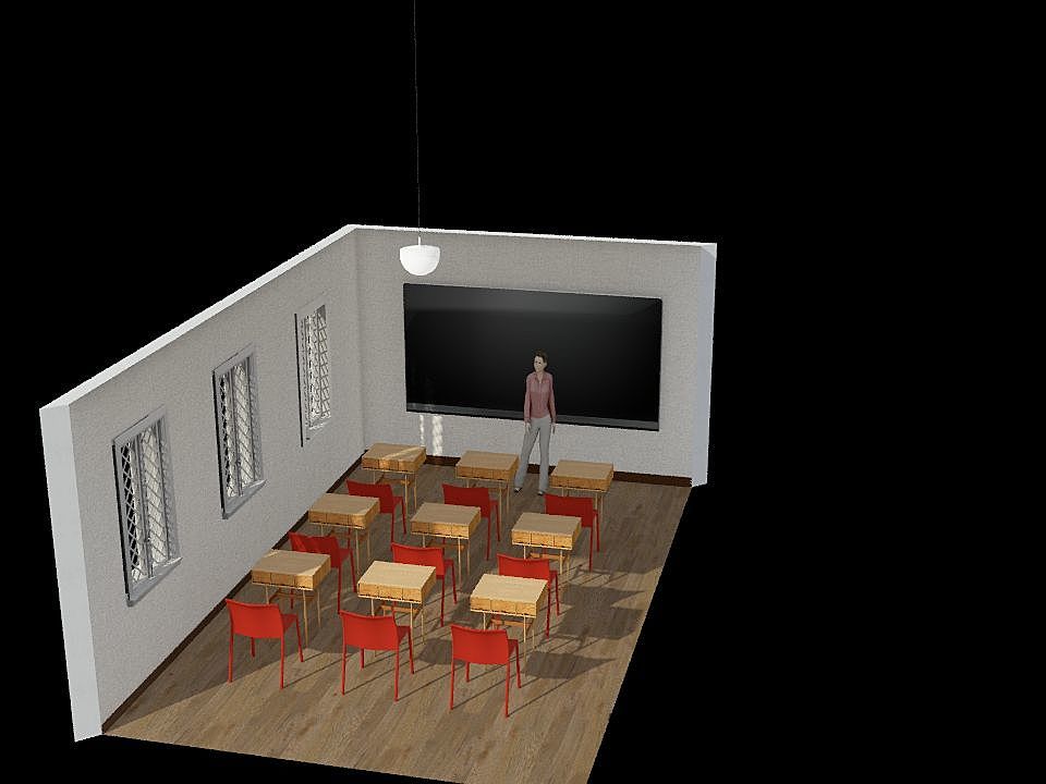 Sala de Aula - Acessibilidade 3d design renderings