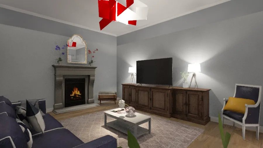 Soggiorno per appartamento vacanze 3d design renderings