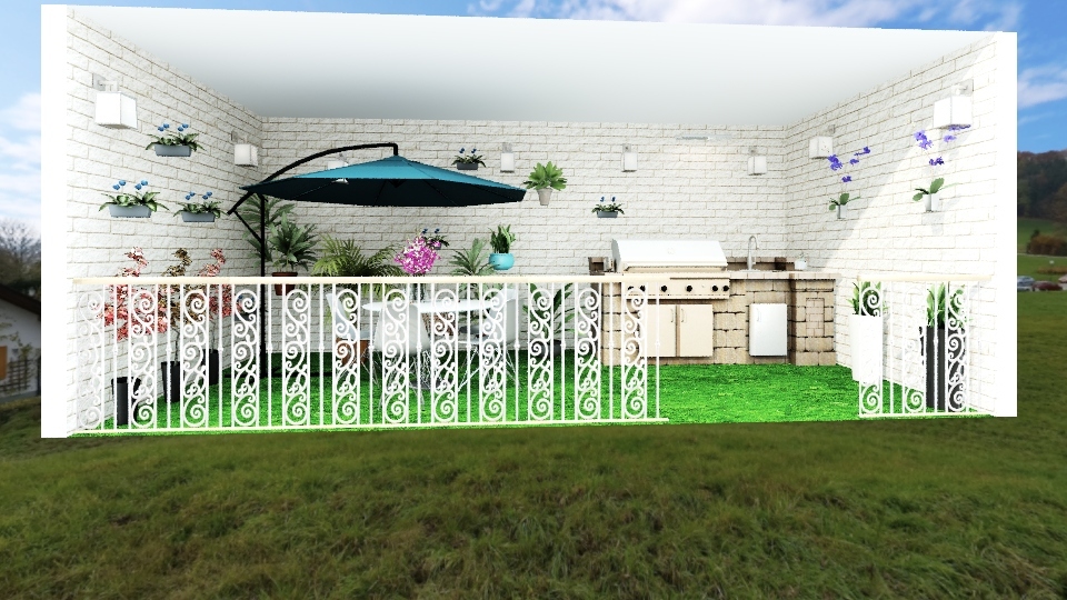 small garden 3d design renderings