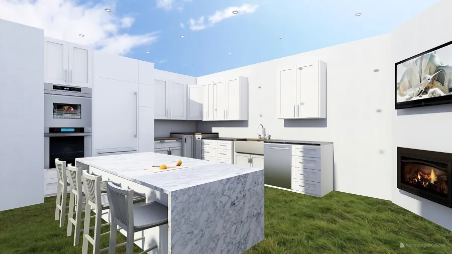 Level 1 b Kitchen 3d design renderings