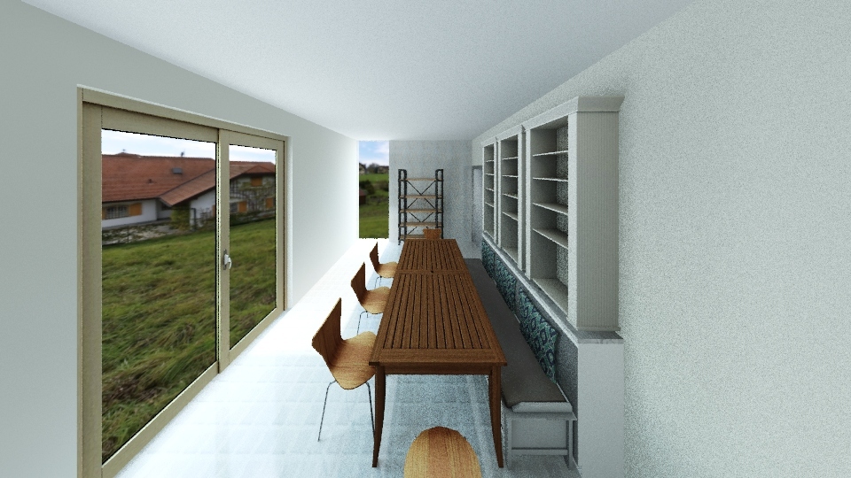 Sala estar - jantar 3d design renderings