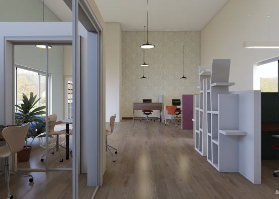 office close booth Design Rendering