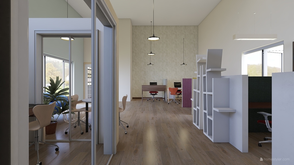office close booth 3d design renderings