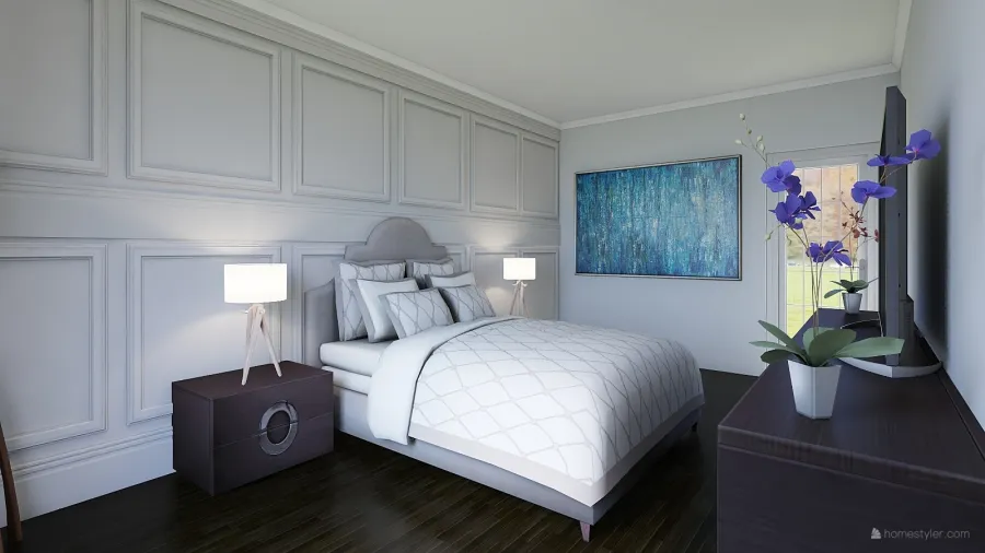 Feng Shui Master Bedroom 3d design renderings