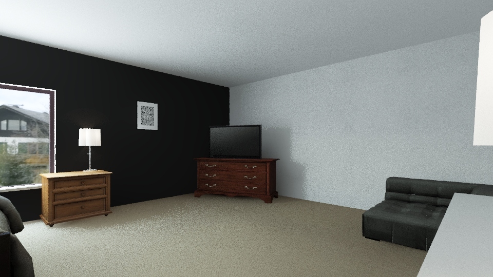 Personal bedroom after 3d design renderings