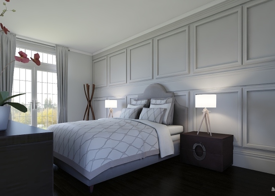 Feng Shui Master Bedroom Design Rendering