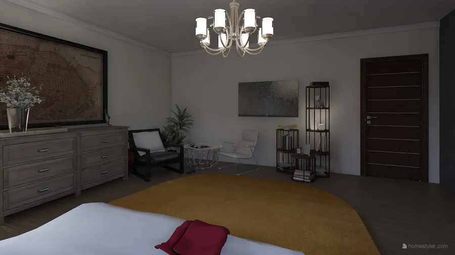 hotel bedroom 3d design renderings