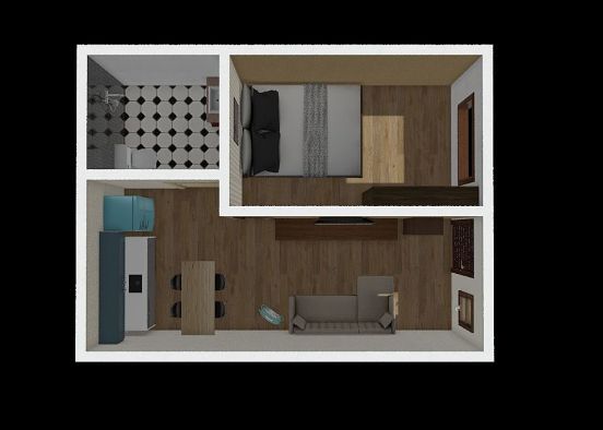 30sqm apartment Design Rendering